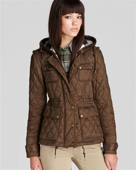 burberry black dancourt quilted hooded winter jacket coat|burberry green jacket.